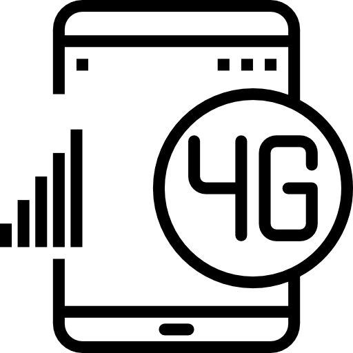 صورة قديمة لرمز الاتصال الخلوي 4G LTE