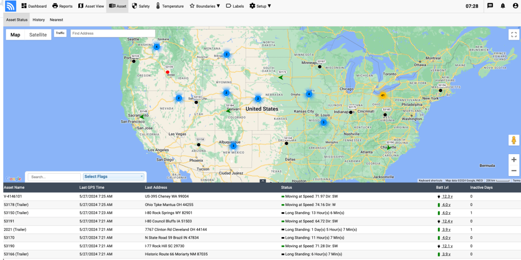 Fleet.Net live asset location
