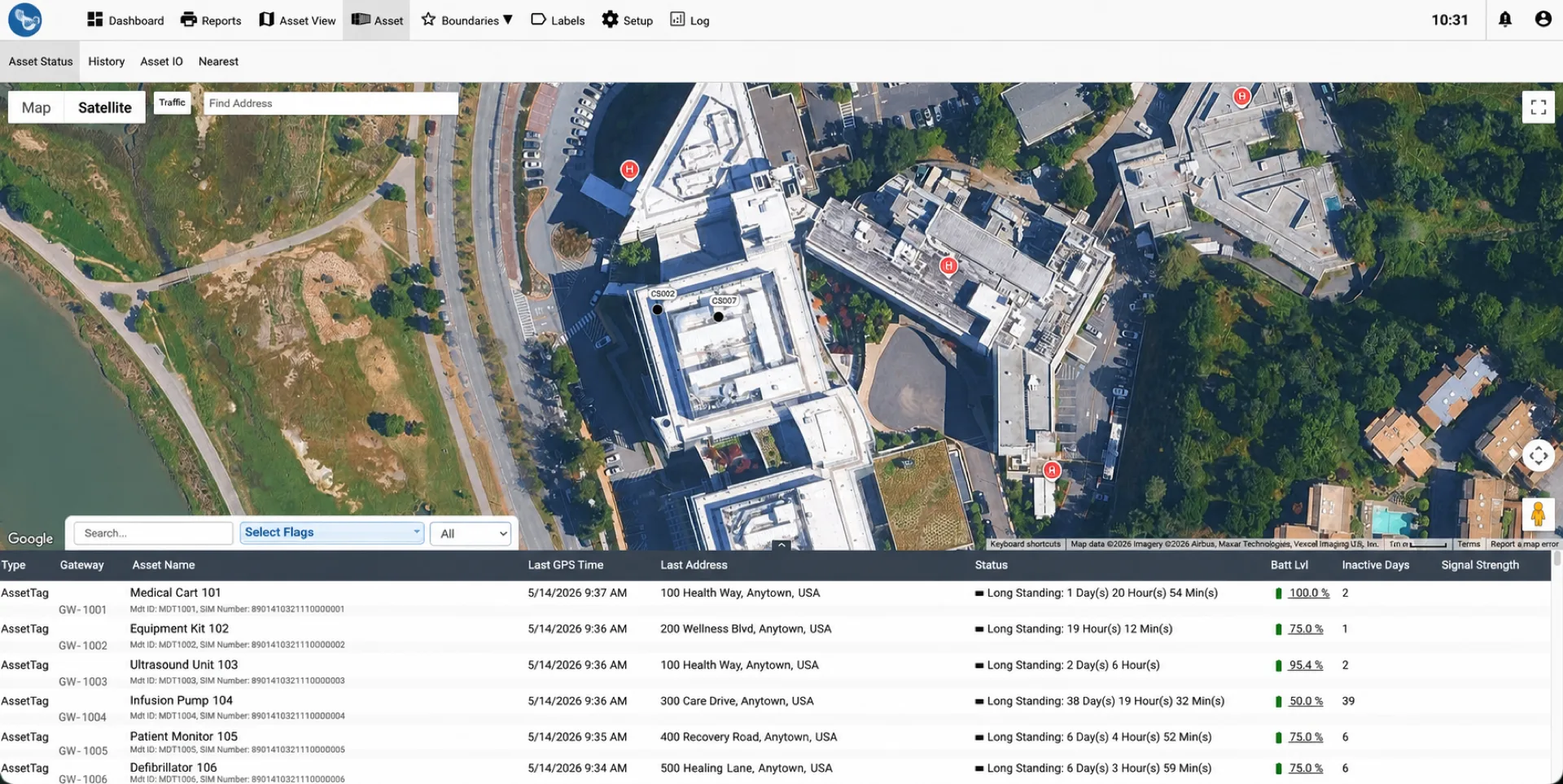 Find Tagged Equipment with the Latest Detection in Fleet.Net