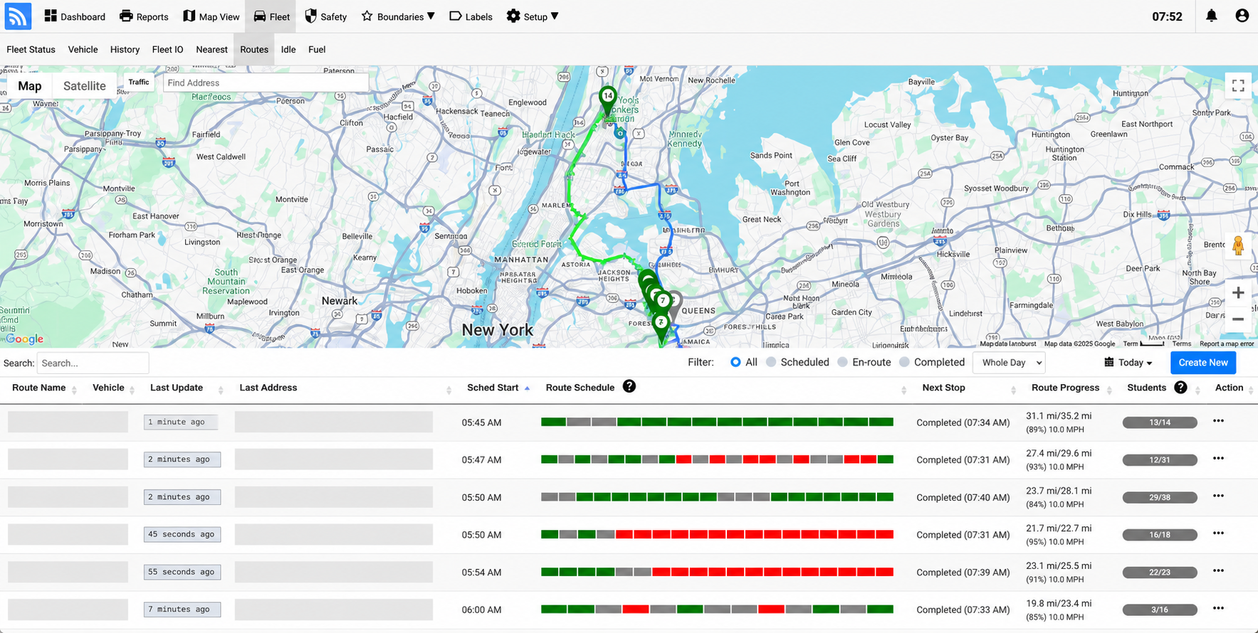 US school bus transportation operation