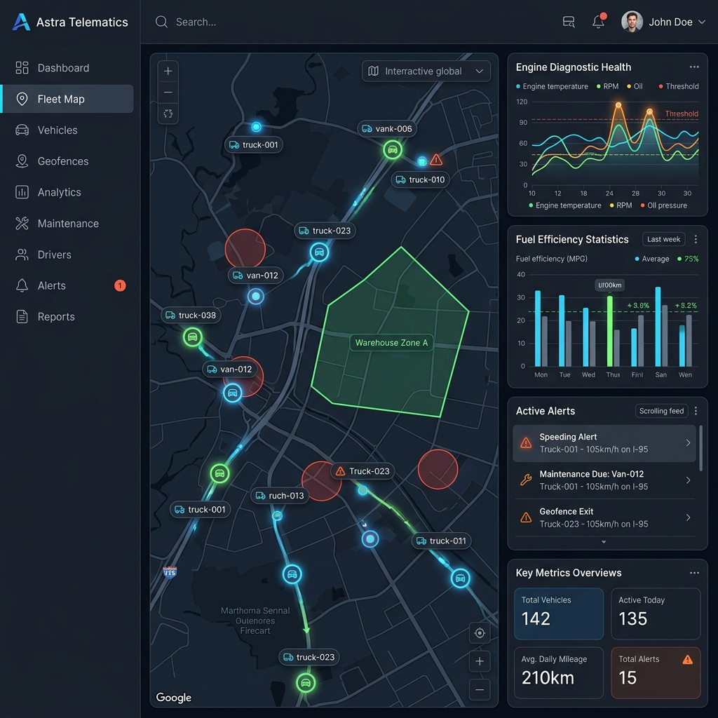 Fleet.Net Platform overview screen